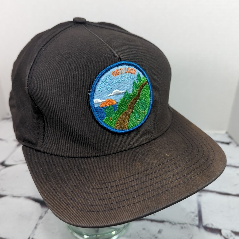 Dont‎ Get Lost it Sucks Patch Vintage Snapback Hat Adjustable Ball Cap